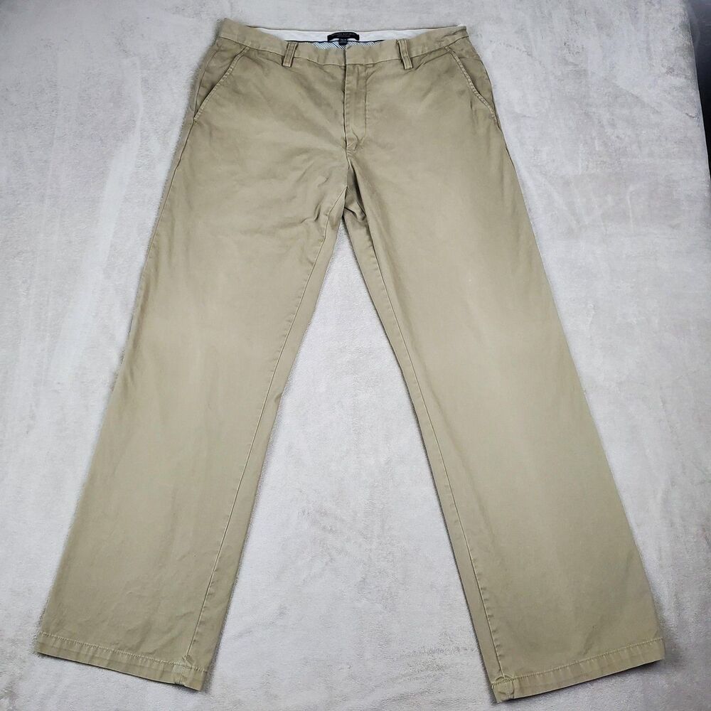Banana Republic Dawson Chino Pants Mens 34x32 Beige Regular Fit 100% Cotton